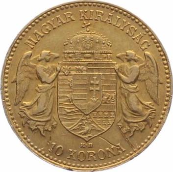 Preview: Ungarn 10 Korona 1907 KB - Stehender Kaiser